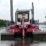 Conner Creek CSO Dredging Project, swinging ladder dredge
