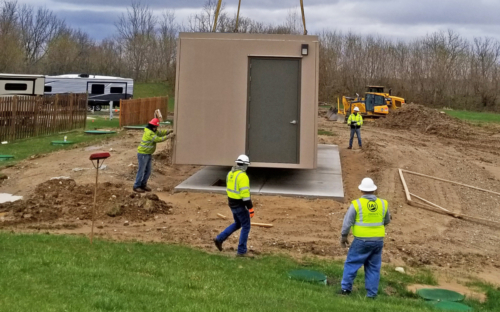 Setting the package plant on the pad