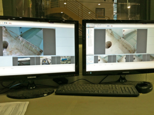 Lamella clarifier camera monitor screen, 05-30-2013