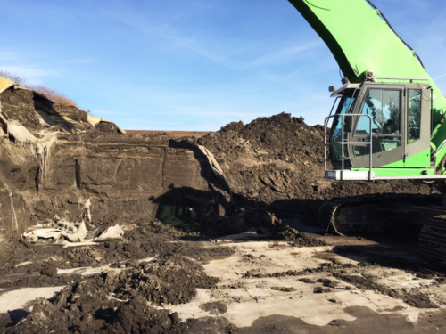 Dewatered geotextile tubes